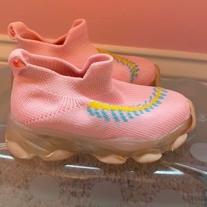 Pink Sneaker Sock Shoe